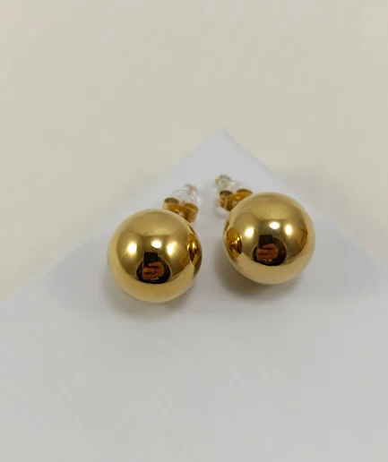 Shiny Sphere Earrings, small 16 mm