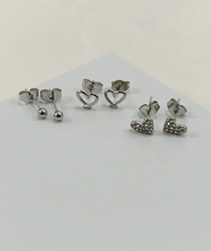 Heart Harmony - Triple Earring Set,