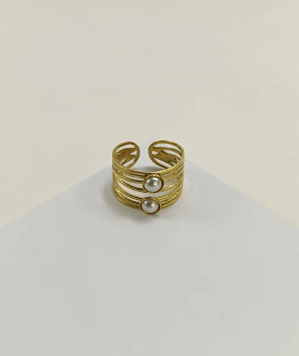 Multi-Band Pearl Ring