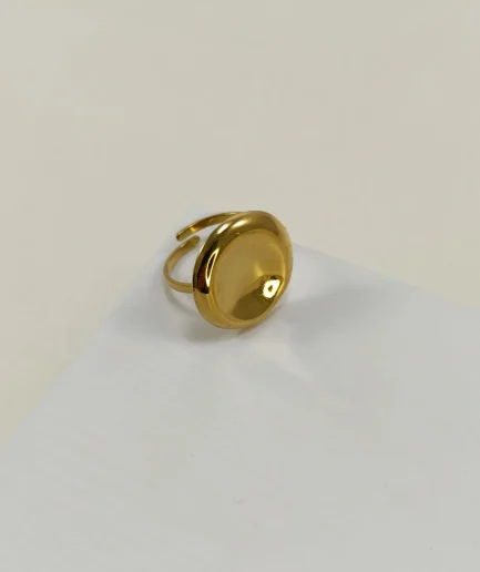 Moonlit Disc Ring