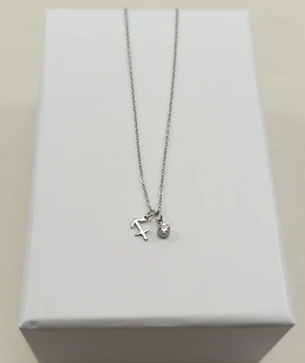 Skytten (Sagitterius) stjernetegn halskjede i rustfritt stål