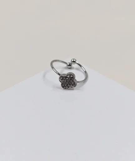 Lucky Clover Crystal Ring