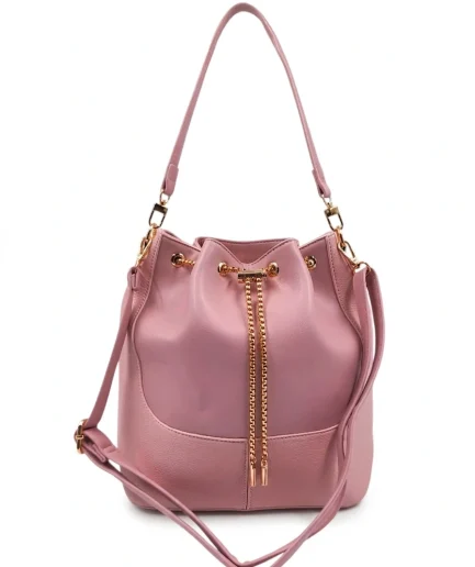 Moderne Bucketbag med Dobbel Rem – Stilren og Praktisk